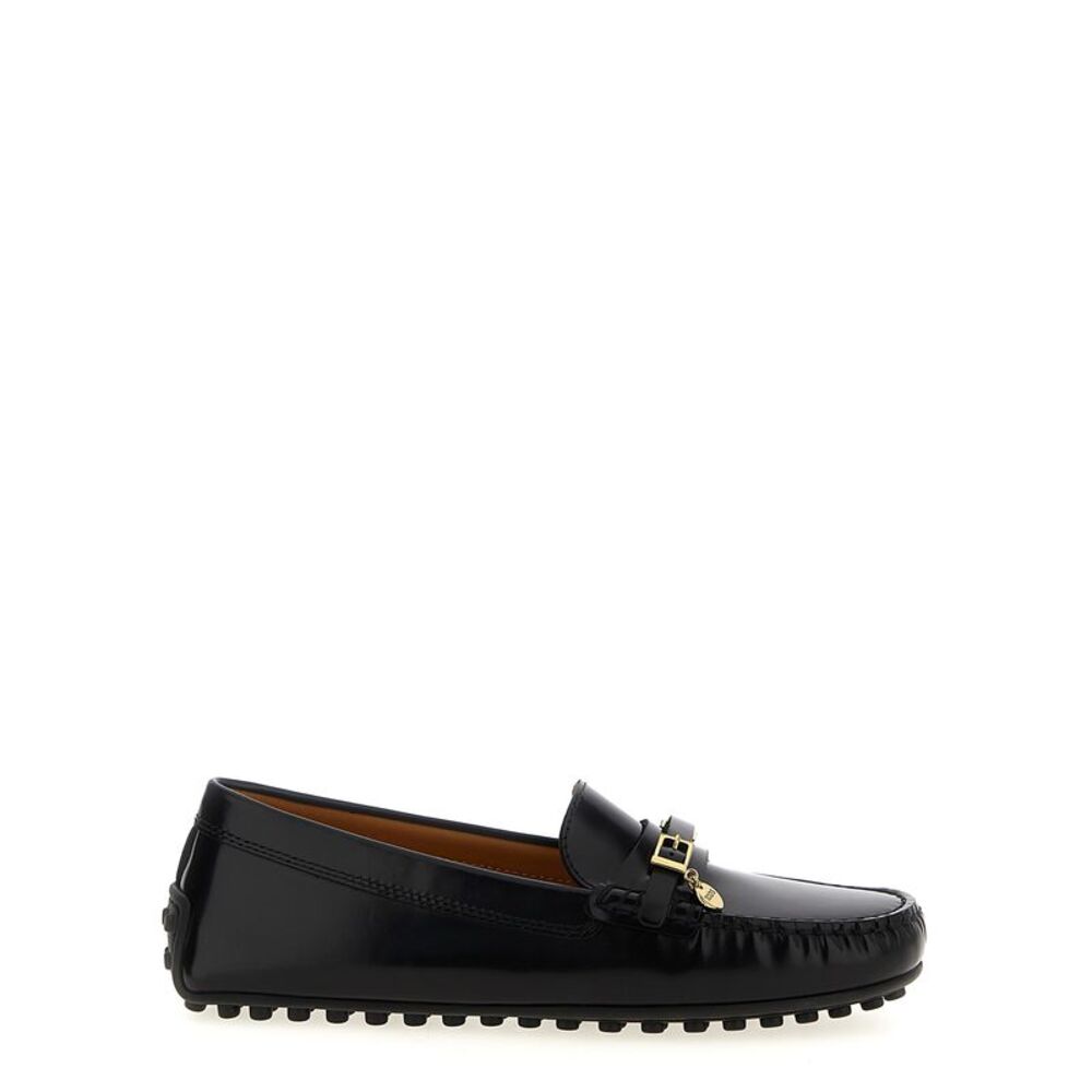 Tod's Black Calfskin Slip-On Women's Loafers